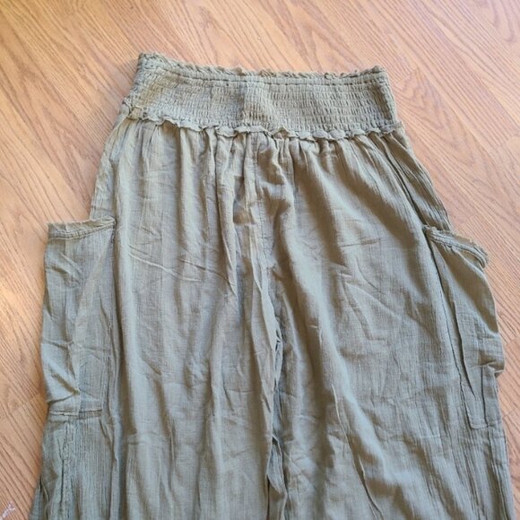 NEW NWT! BY ANTHROPOLOGIE GAUZE CRAFTED BALLOON PANTS HARREM BARREL CROP sz M - Picture 5 of 7